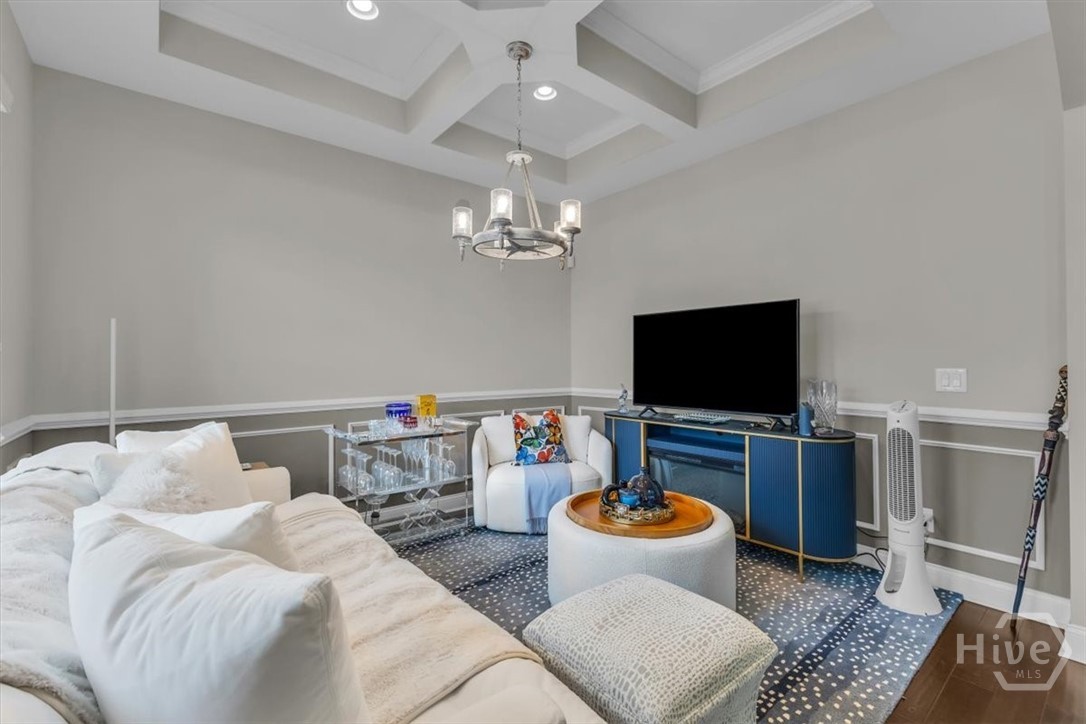 291 McQueen Drive Pooler, GA 31322 - Photo 11 of 57 DINING ROOM/FLEX SPACE WITH COFFERED TREY CEILINGS & RECESSED LIGHTING