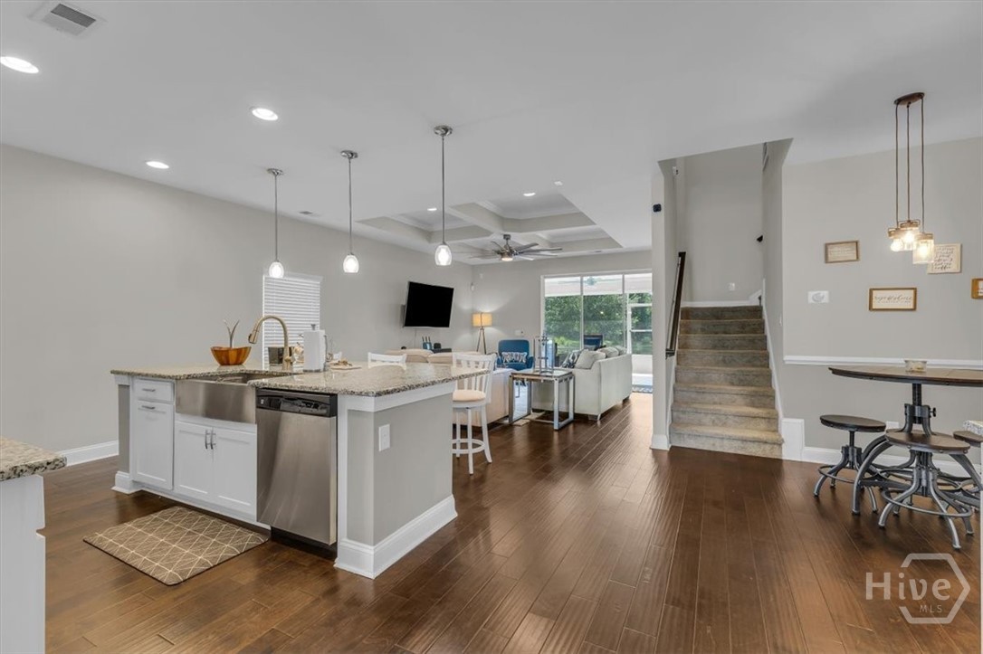 291 McQueen Drive Pooler, GA 31322 - Photo 12 of 57 SPACIOUS KITCHEN WITH LARGE ISLAND AND PENDANT7 LIGHTING