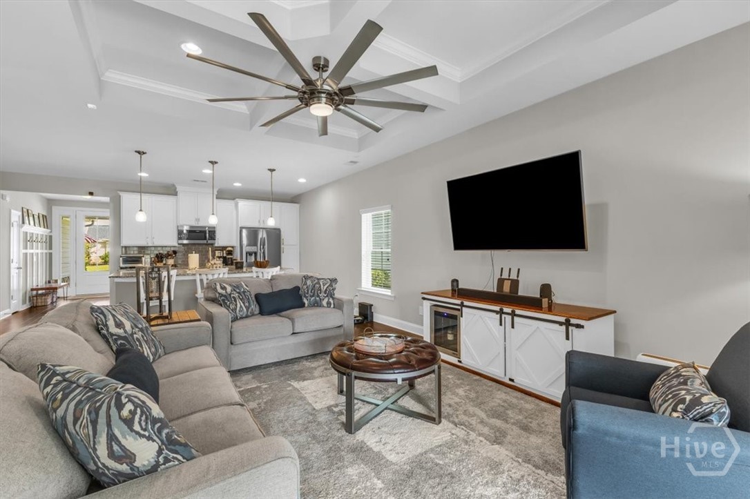 291 McQueen Drive Pooler, GA 31322 - Photo 23 of 57 SPACIOUS FAMILY ROOM WITH COFFERED TREY CEILINGS & RECESSED LIGHTING