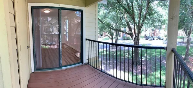 a view of a balcony