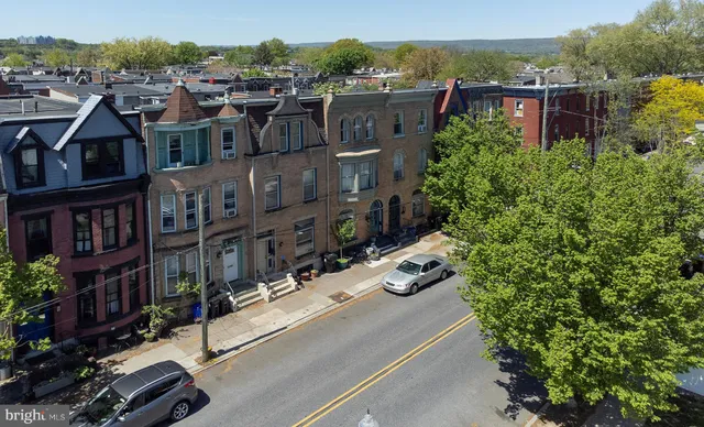 an aerial view of multiple house