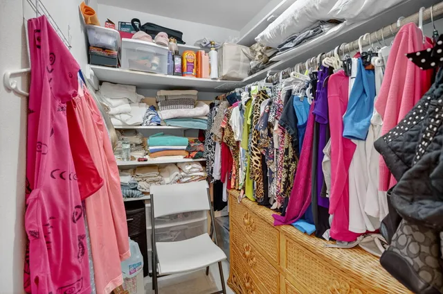 a view of a walk in closet
