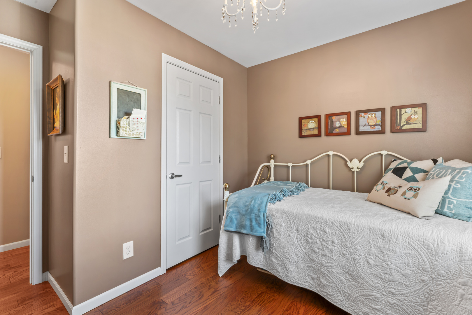 3015 North 1600 East Road Clifton, IL 60927 - Photo 27 of 46 a bedroom with a bed and wooden floor