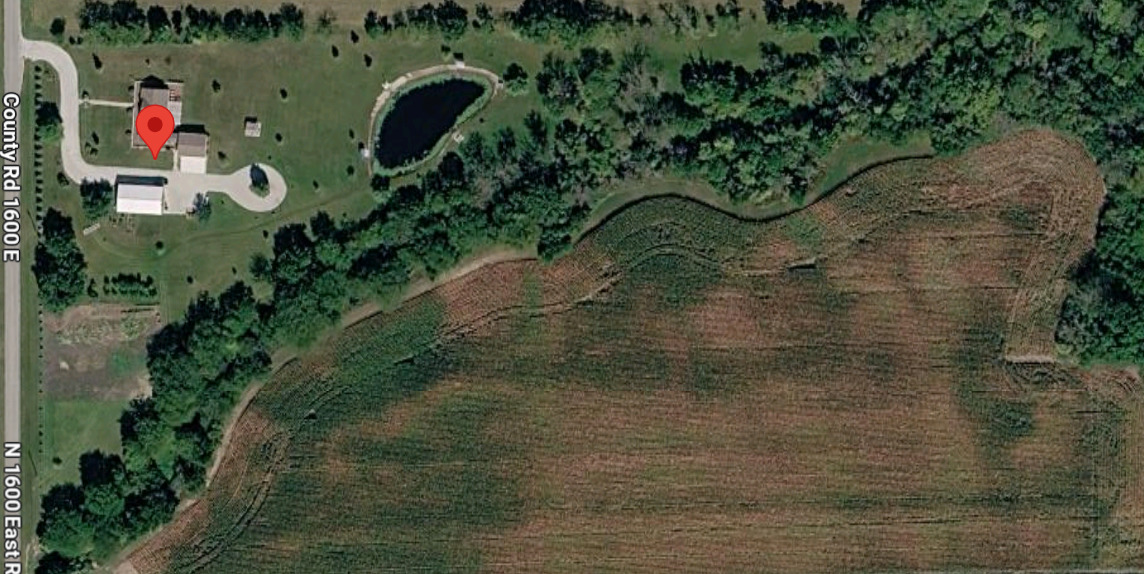 3015 North 1600 East Road Clifton, IL 60927 - Photo 41 of 46 a aerial view of a house with a yard