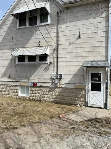 a view of a door of the house