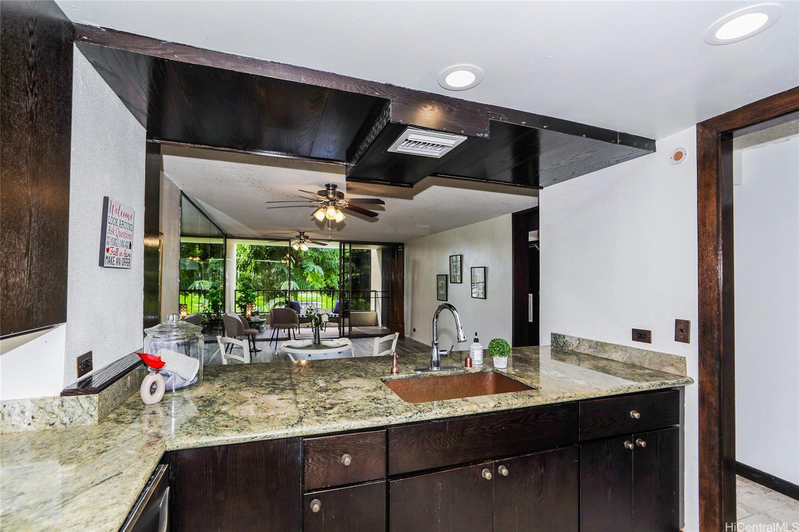 500 Lunalilo Home Road, Unit 22H Honolulu, HI 96825 - Photo 5 of 25 Washing dishes in beautiful copper sink with views!