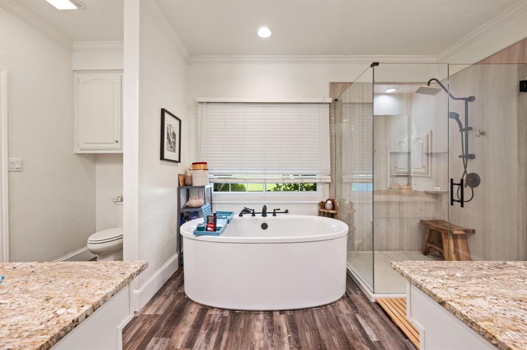 11 Country Ridge Road Melissa, TX 75454 - Photo 19 of 40 Beautifully renovated primary bath with contemporary stand alone tub