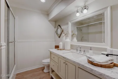 a bathroom with a bathtub and shower