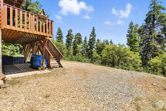 1180 Oak Road Coalville, UT 84017 - Photo 24 of 25 View of yard with stairway and a deck