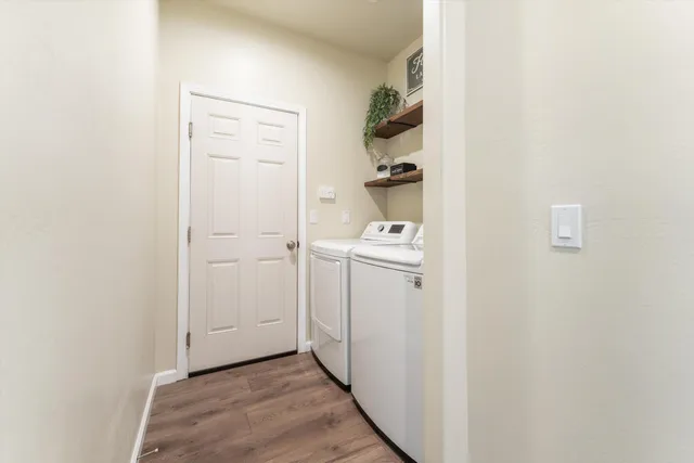 a view of utility room with washer and dryer