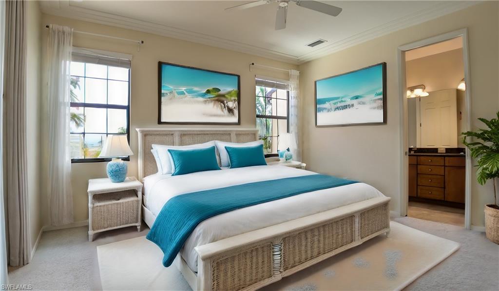 9067 Capistrano Street North, Unit 4503 Naples, FL 34113 - Photo 14 of 41 a bedroom with a bed and a window