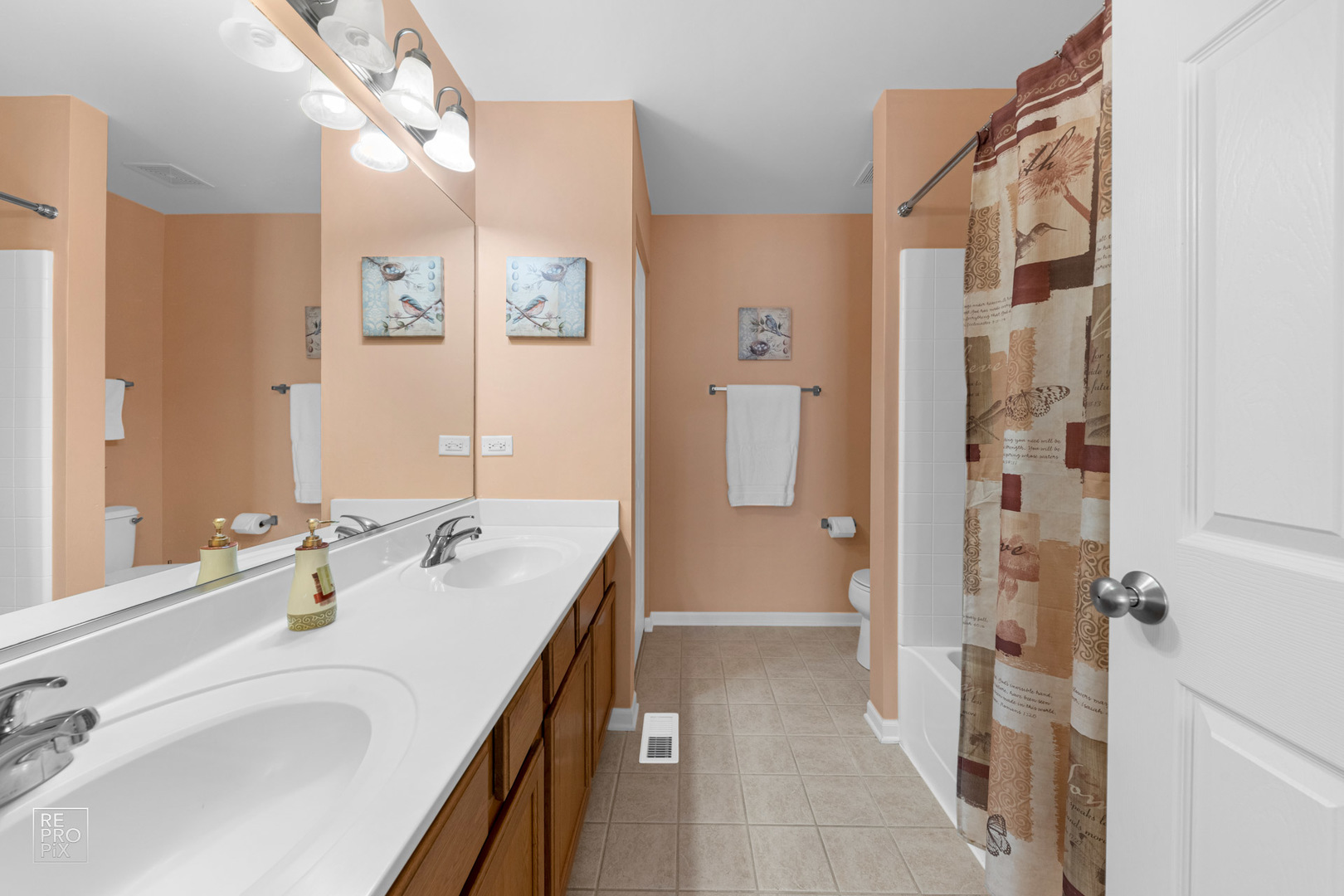 Undisclosed Address Elgin, IL 60120 - Photo 16 of 22 a bathroom with a sink a mirror and a shower