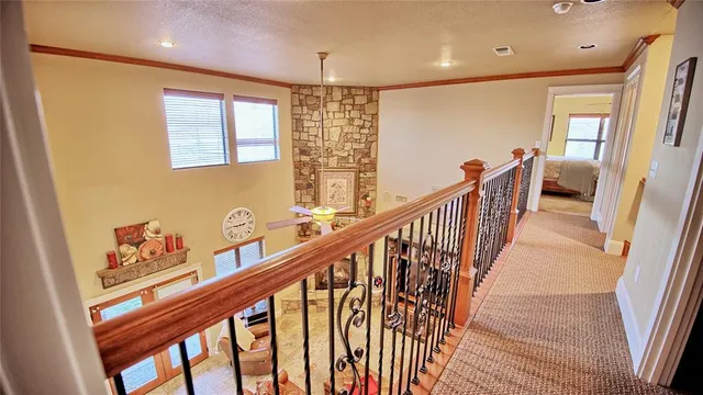 a view of entryway with stairs and wooden floor