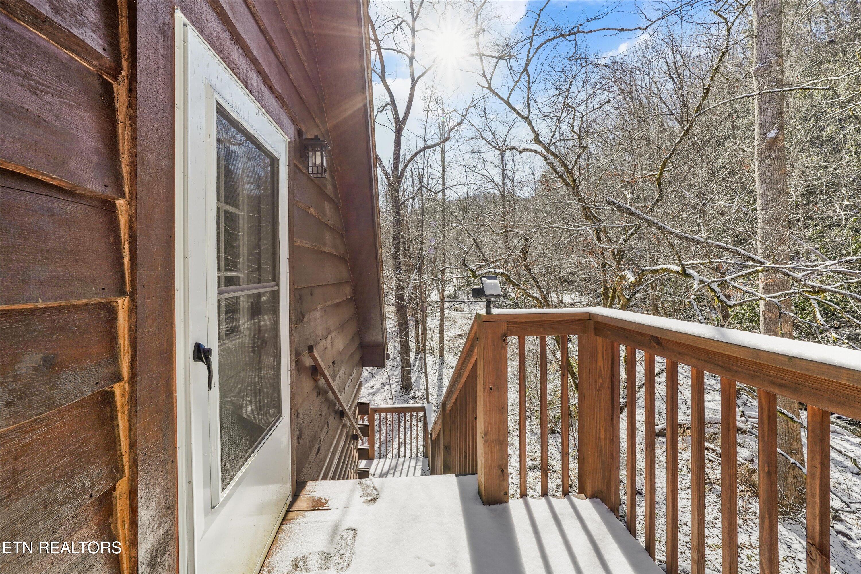 5236 Mathis Branch Road Gatlinburg, TN 37738 - Photo 27 of 50 Rear Deck Overlooking Trees