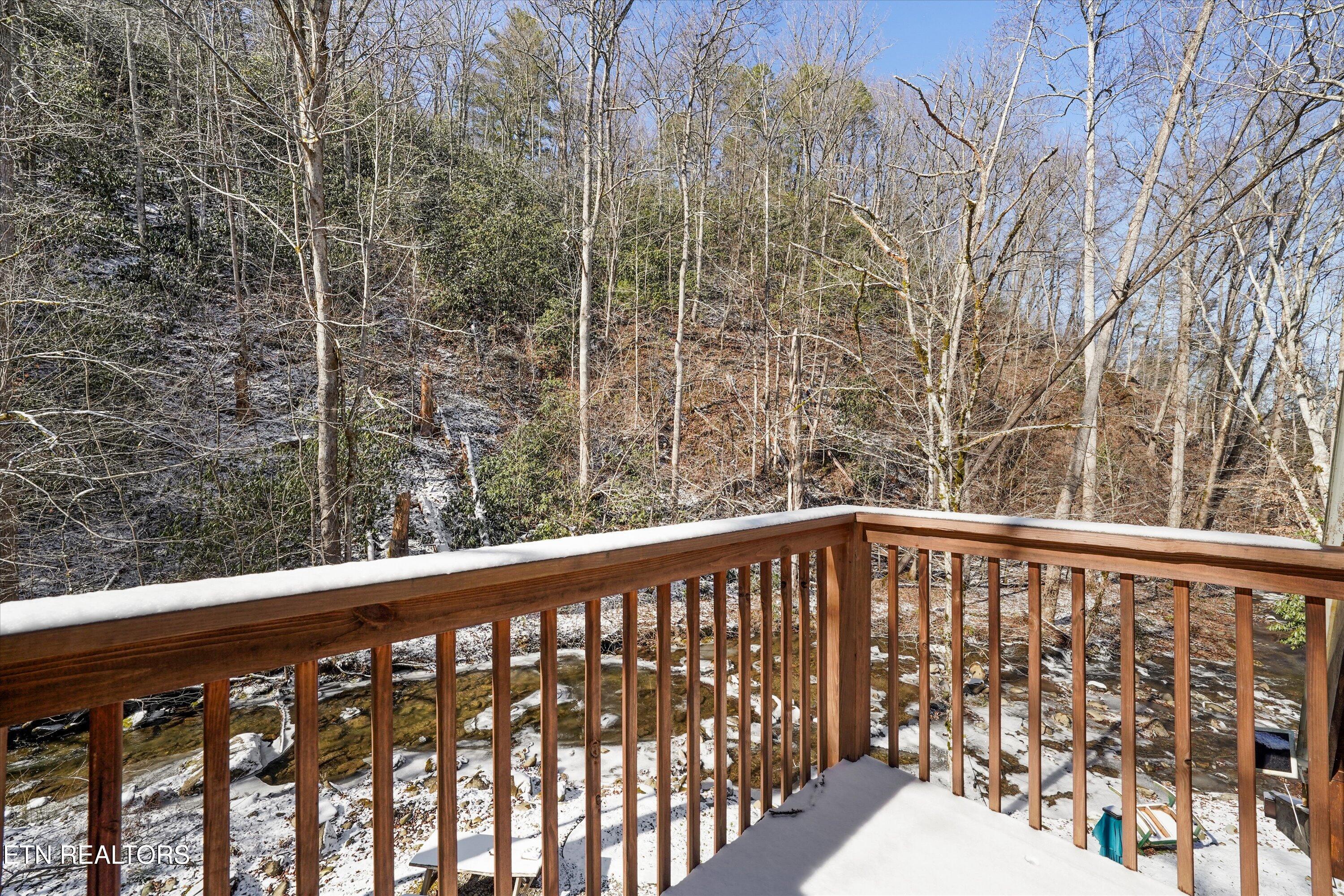 5236 Mathis Branch Road Gatlinburg, TN 37738 - Photo 28 of 50 Rear Deck Overlooking Trees
