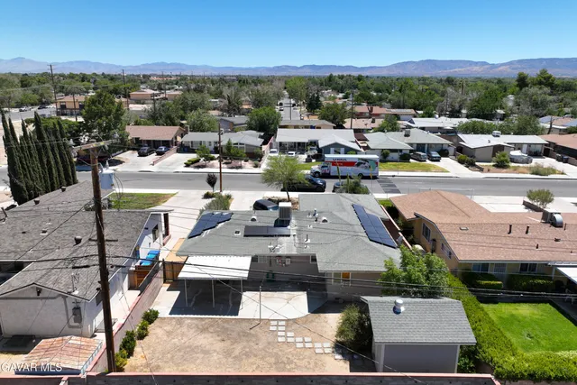 an aerial view of a city