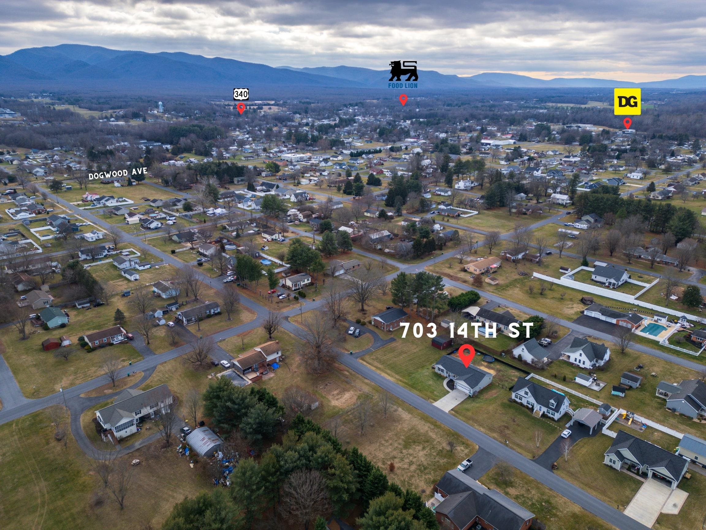703 14th Street Grottoes, VA 24441 - Photo 48 of 51 an aerial view of multiple house