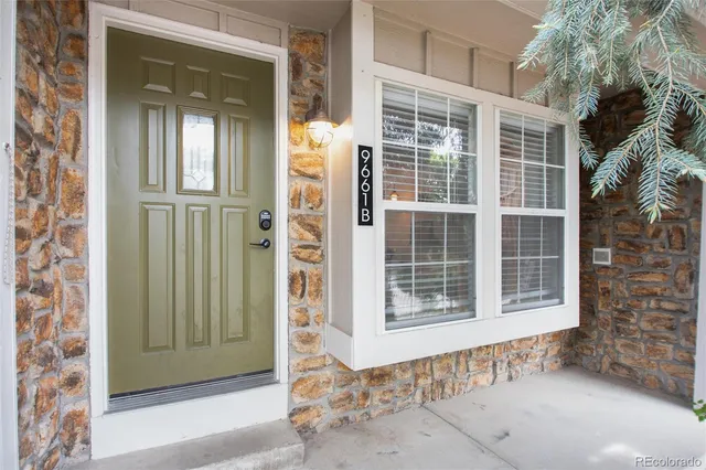 a view of a door of the house