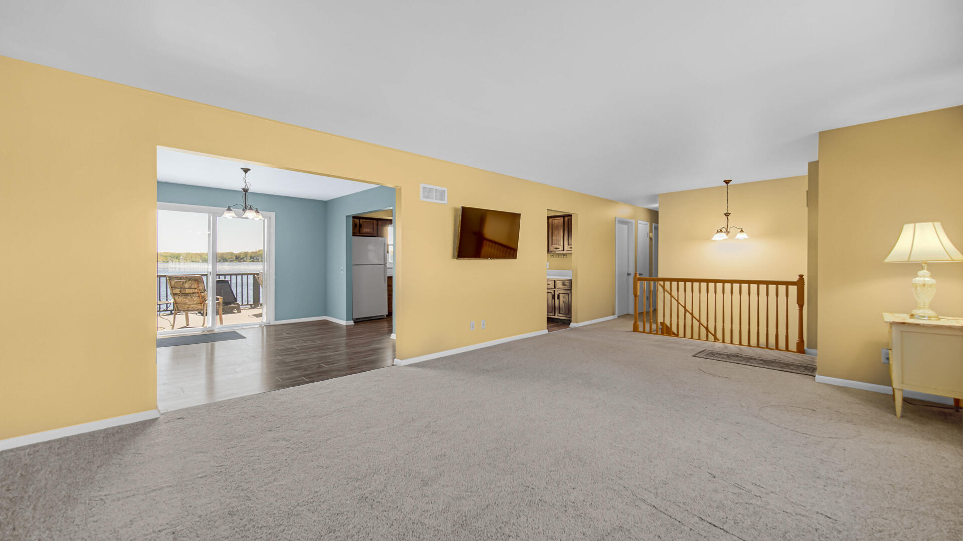 238 West Johnson Road La Porte, IN 46350 - Photo 8 of 35 a view of a livingroom with a staircase