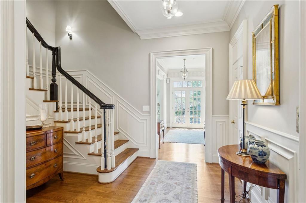 3005 Ranch Road Southeast Atlanta, GA 30339 - Photo 33 of 57 a view of entryway kitchen and hall with wooden floor