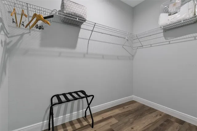 a view of a room with rack on the wall