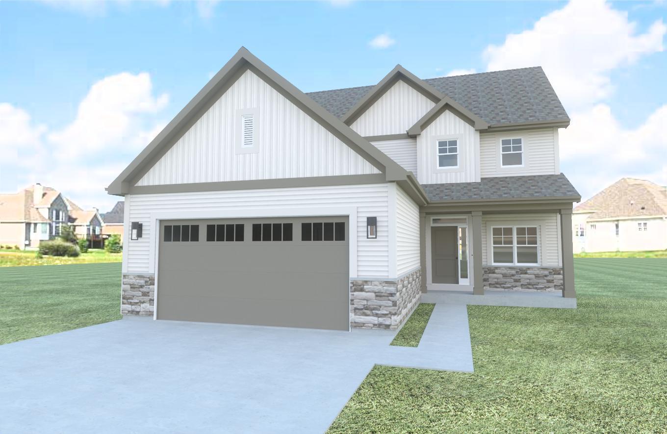 25820 77th Street, Unit LT59 Paddock Lake, WI 53168 - Photo 1 of 11 WTR_Lot 59_Custom 2 Story 2 Car_Front Re
