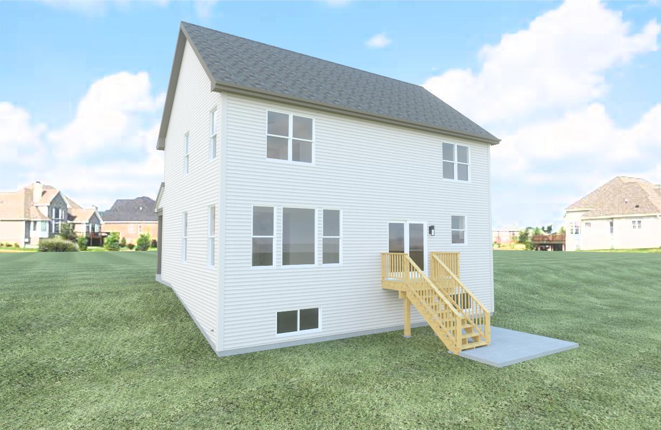 25820 77th Street, Unit LT59 Paddock Lake, WI 53168 - Photo 10 of 11 WTR_Lot 59_Custom 2 Story 2 Car_Rear Ren