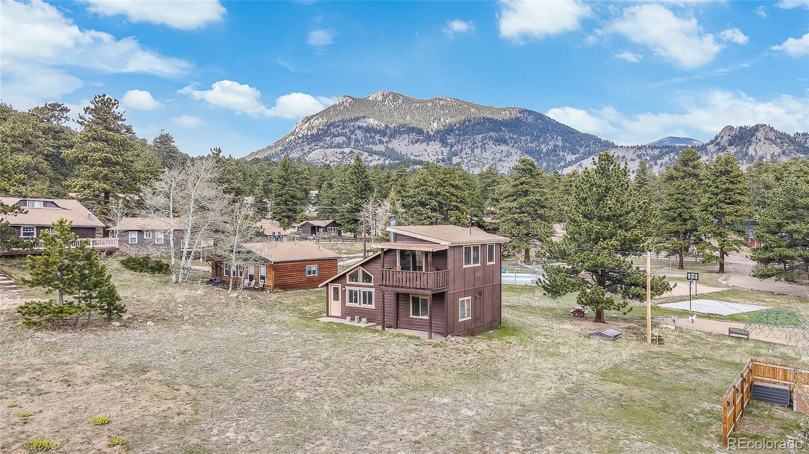 2220 Eagle Cliff Road Estes Park, CO 80517 - Photo 24 of 27 a view of a house with a mountain in the background