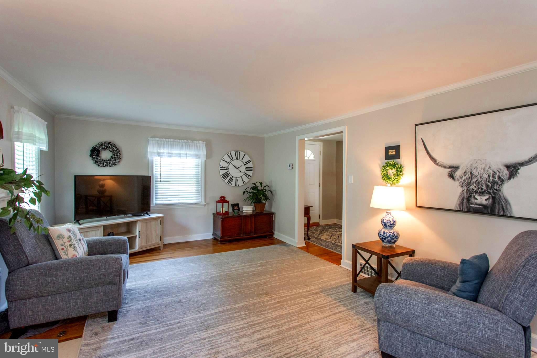 437 Garden Road Springfield, PA 19064 - Photo 15 of 41 Spacious Living Room with Fireplace