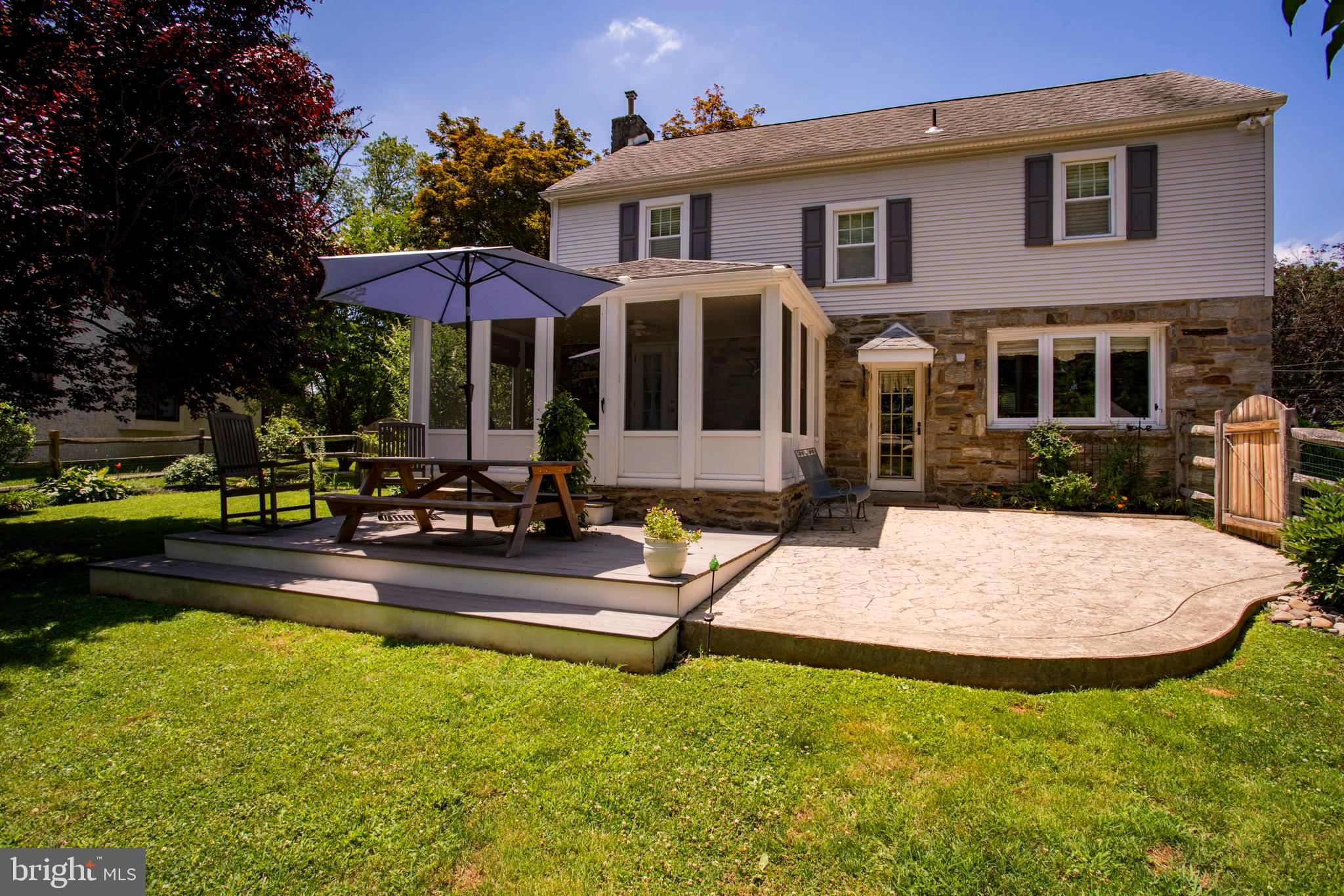 437 Garden Road Springfield, PA 19064 - Photo 33 of 41 Exterior w/Four Season Room & Concrete Patio