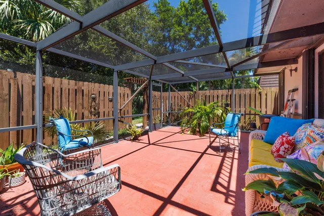 a outdoor space with furniture