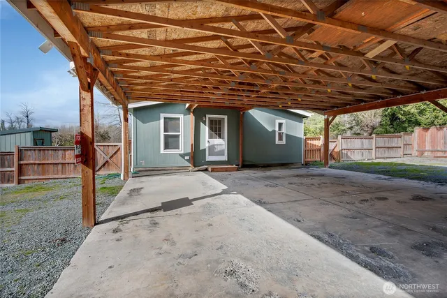 a backyard of a house