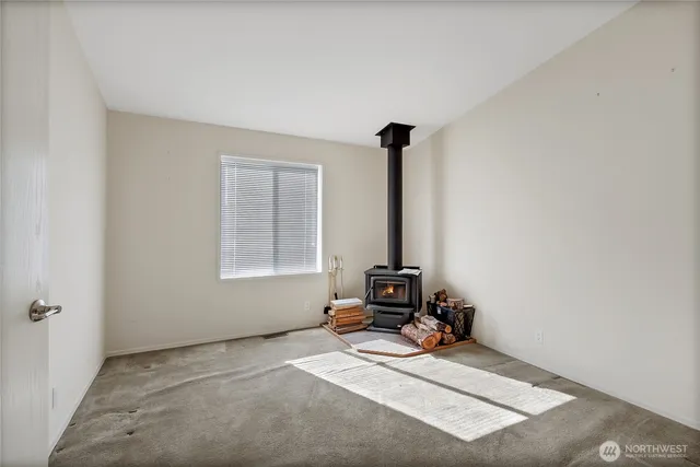 an empty room with a window