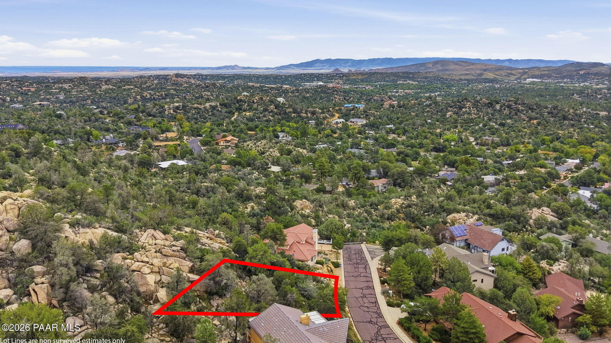 2093 Meadowbrook Road Prescott, AZ 86303 - Photo 7 of 20 7-Aerial 5 Lot Line