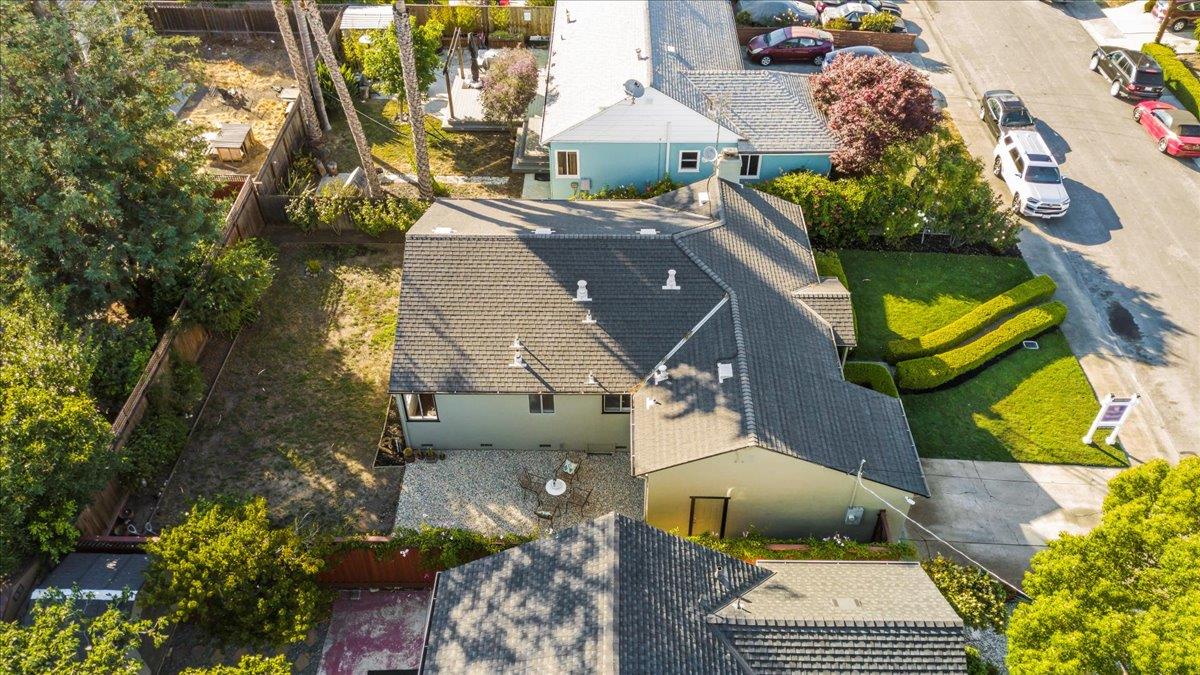 1100 Irwin Street Belmont, CA 94002 - Photo 42 of 53 an aerial view of a house with a yard basket ball court and outdoor seating