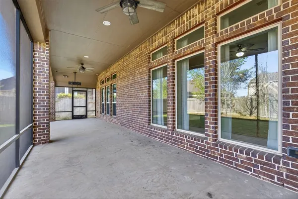 a view of an entrance of the building