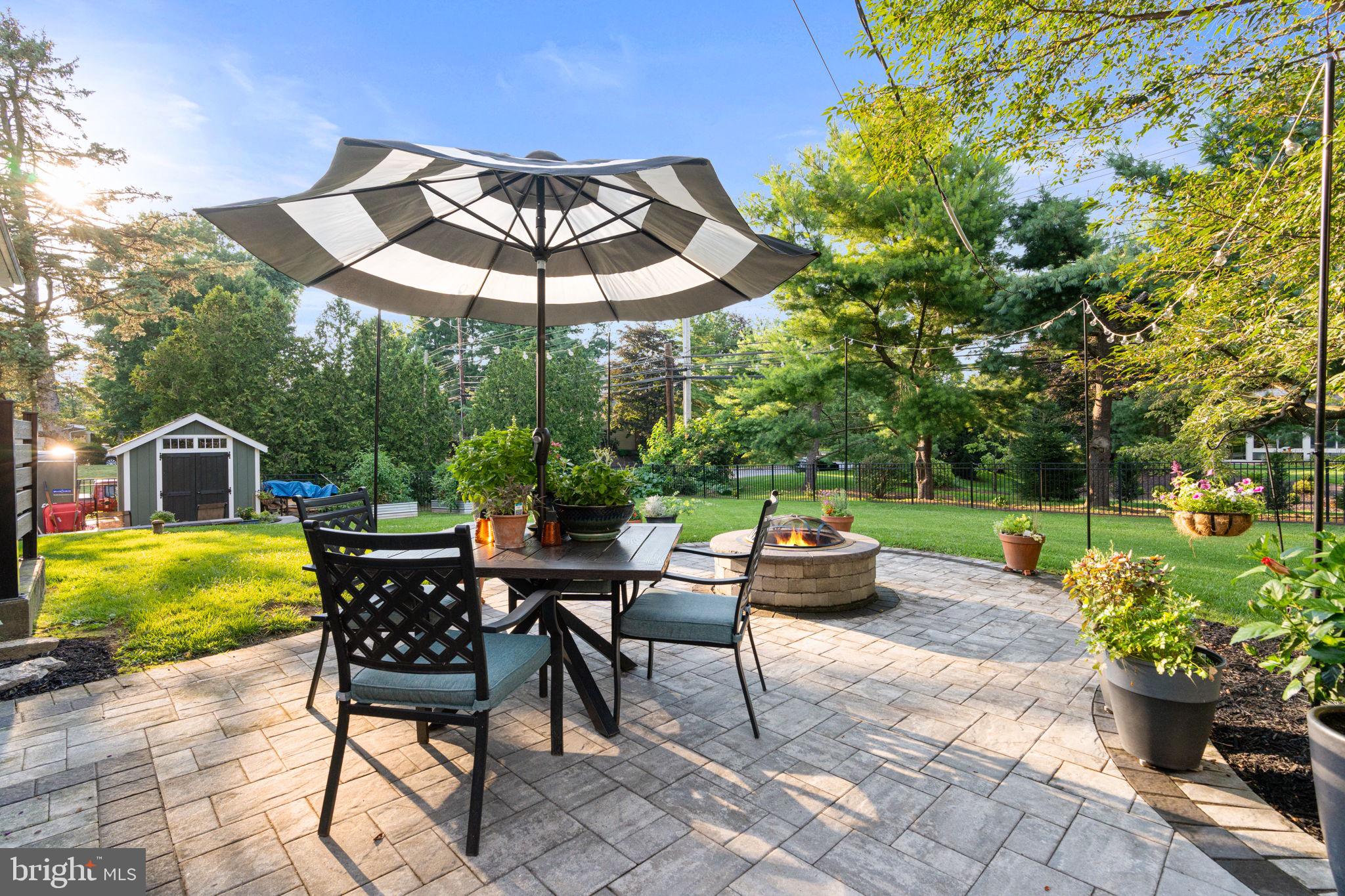205 East Glenn Road Hershey, PA 17033 - Photo 51 of 52 a view of a patio with furniture and a garden