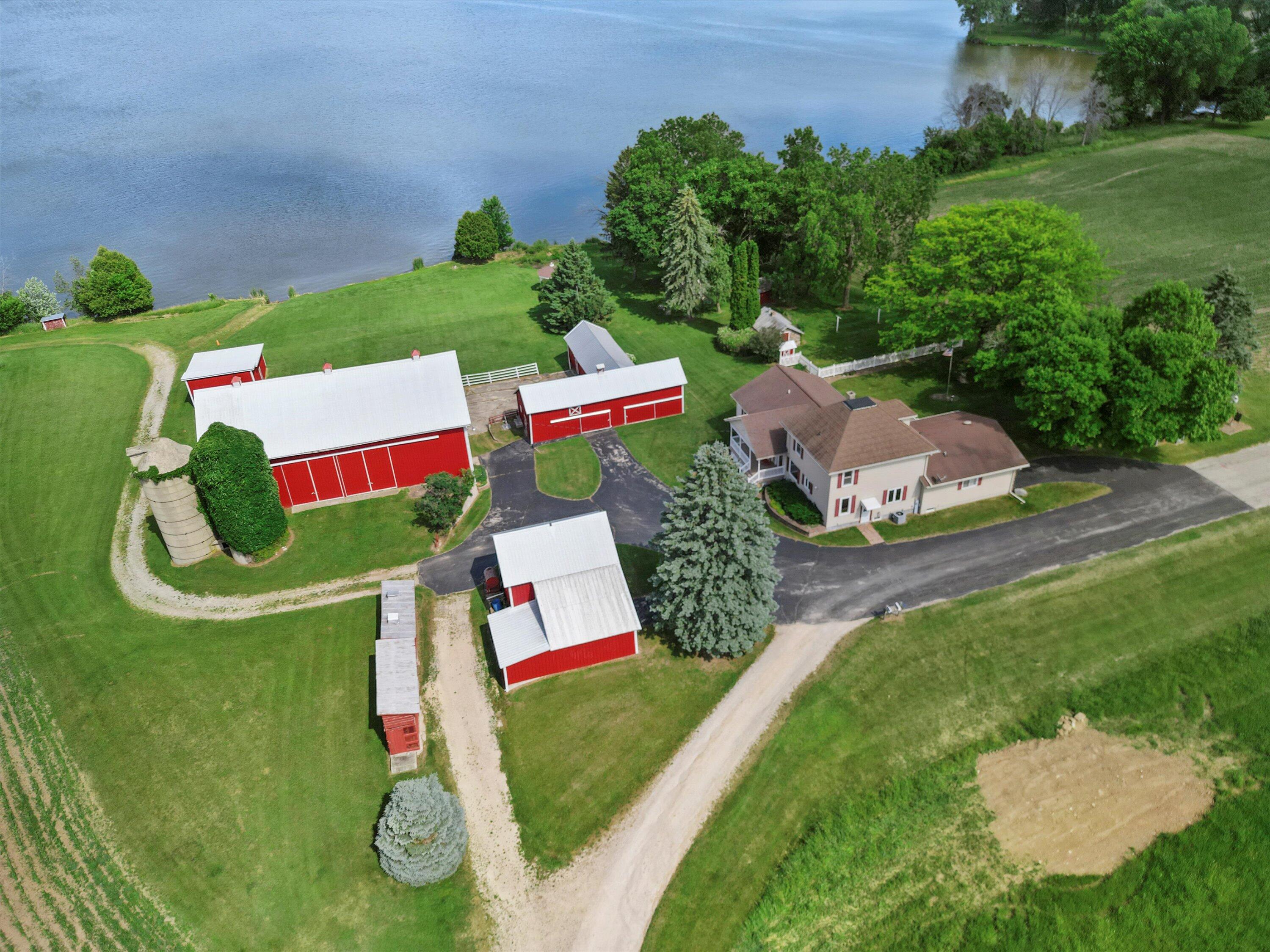 N4554 Lakeview Road Hustisford, WI 53034 - Photo 2 of 38 Overhead view of property