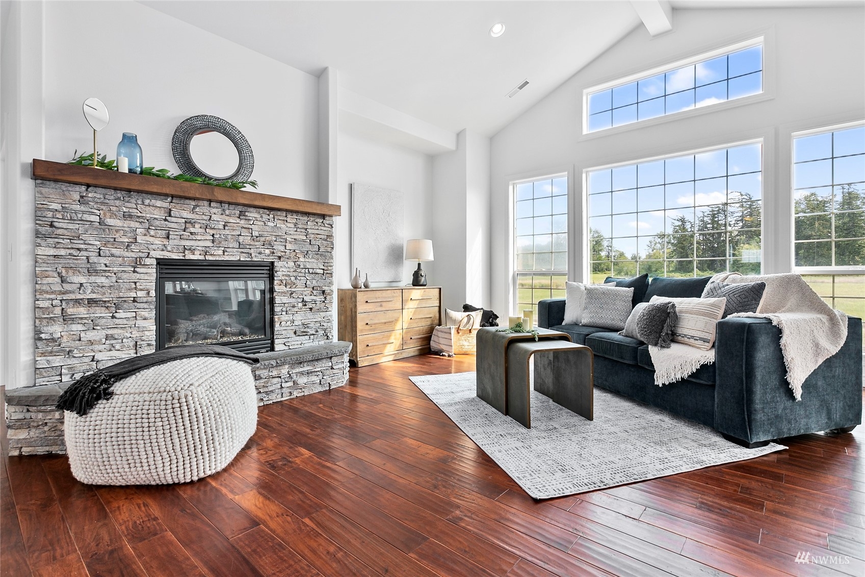 4906 Graveline Road Bellingham, WA 98226 - Photo 6 of 30 a living room with furniture and a fireplace