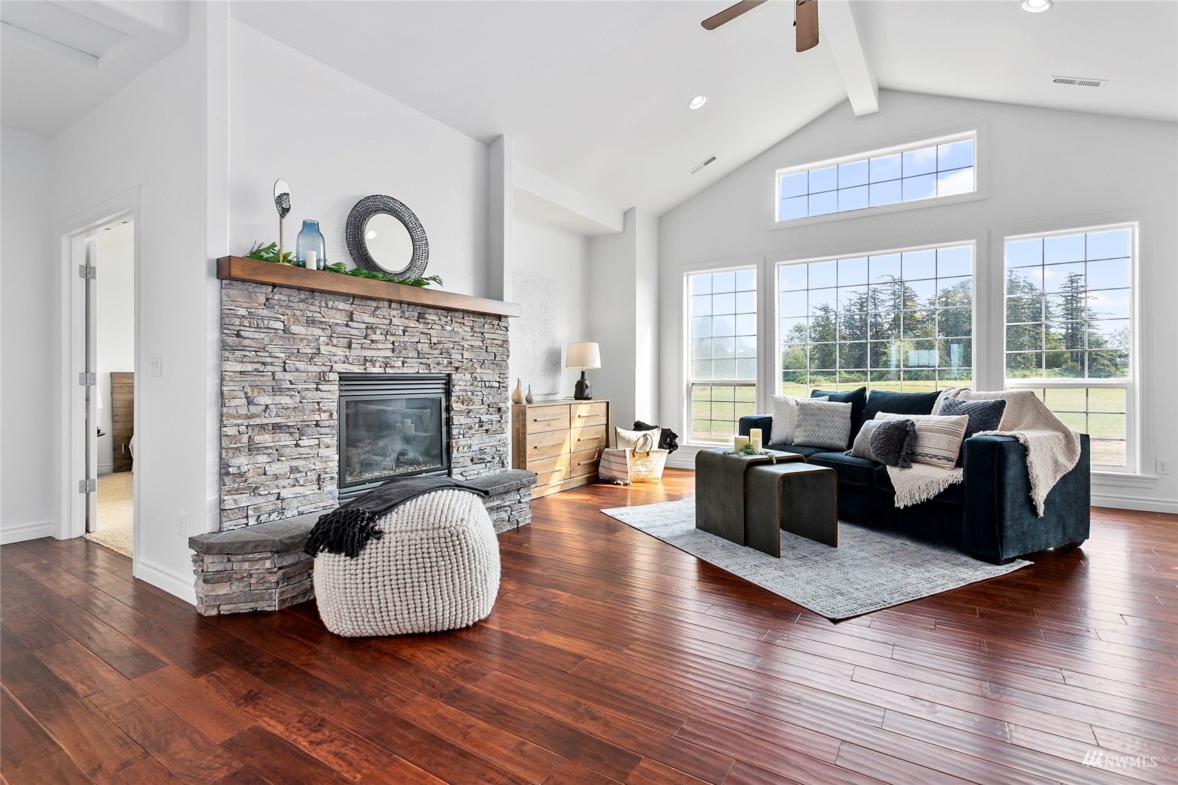 4906 Graveline Road Bellingham, WA 98226 - Photo 7 of 30 a living room with furniture and a fireplace