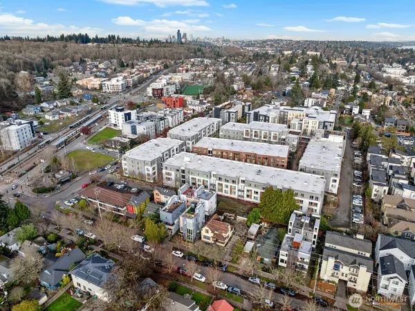 an aerial view of a city