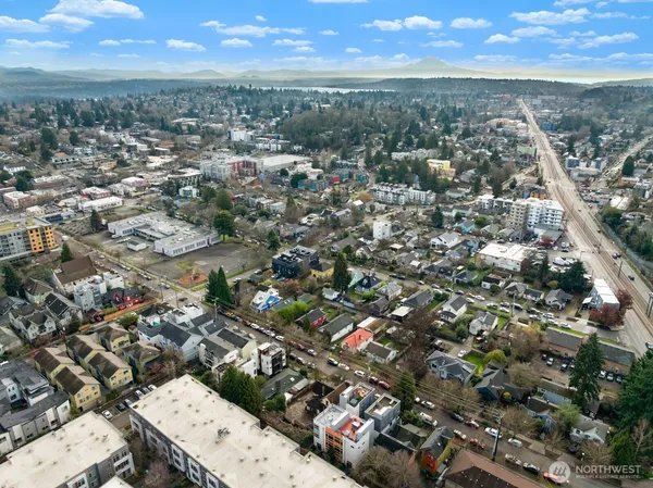 an aerial view of a city