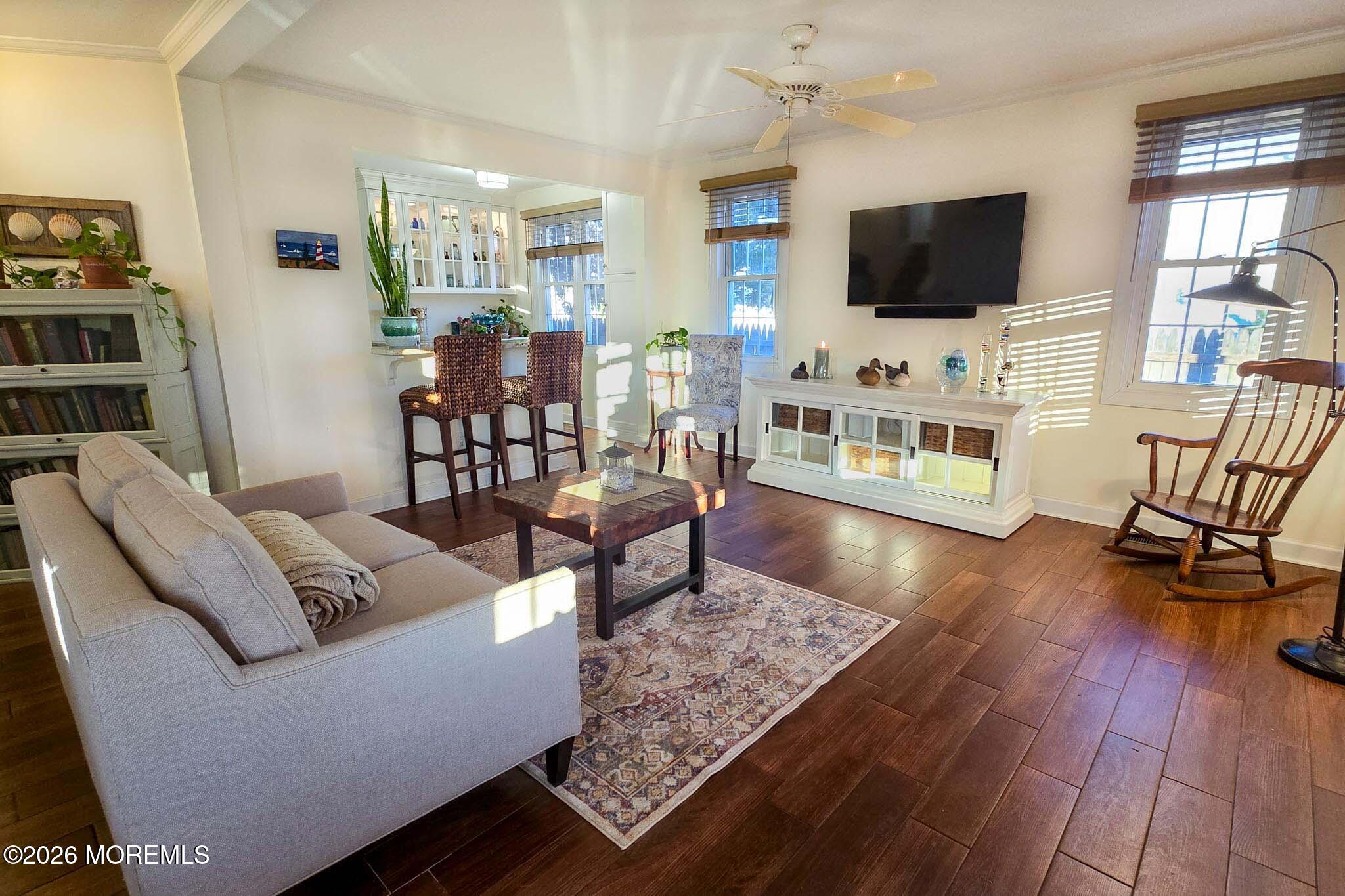 207 Bay Boulevard Lavallette, NJ 08735 - Photo 26 of 62 a living room with furniture and a flat screen tv