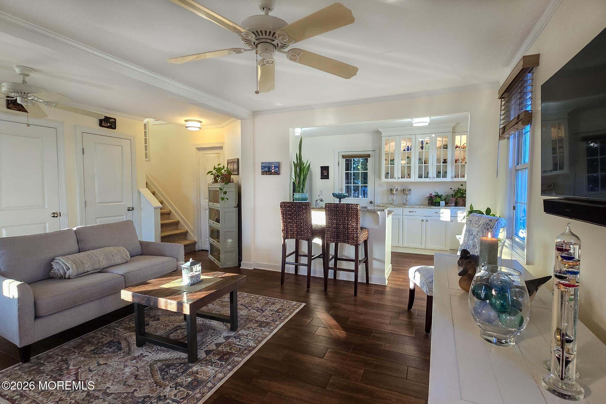207 Bay Boulevard Lavallette, NJ 08735 - Photo 27 of 62 a living room with furniture wooden floor and a flat screen tv