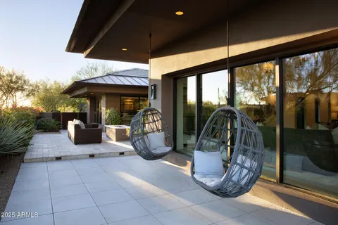 a outdoor living space with furniture and garden view