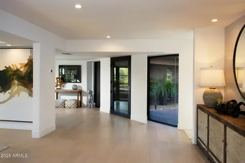 a view of a entryway front of a house