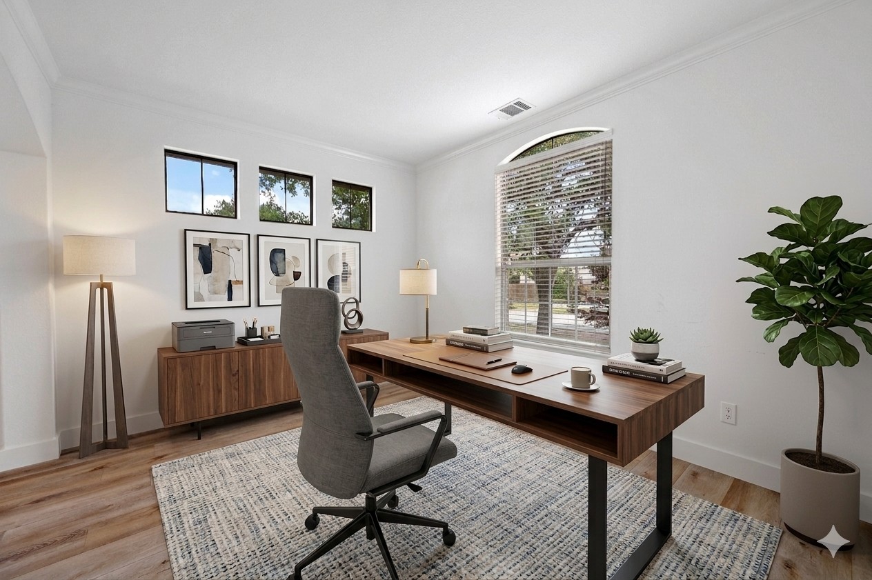 4512 Pyrenees Pass Bee Cave, TX 78738 - Photo 2 of 35 a workspace with furniture and window
