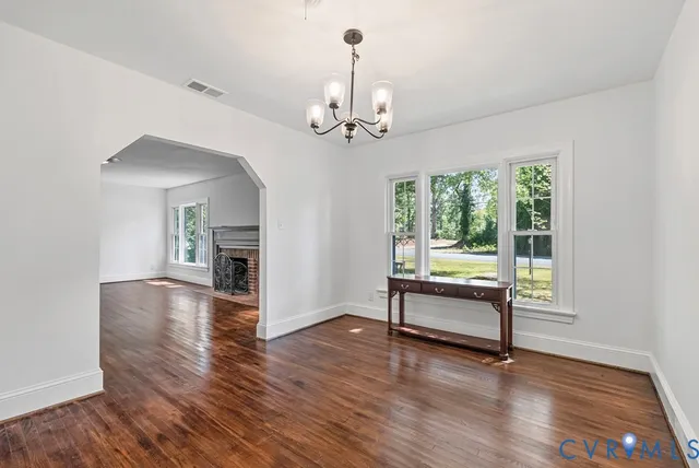 a view of an empty room