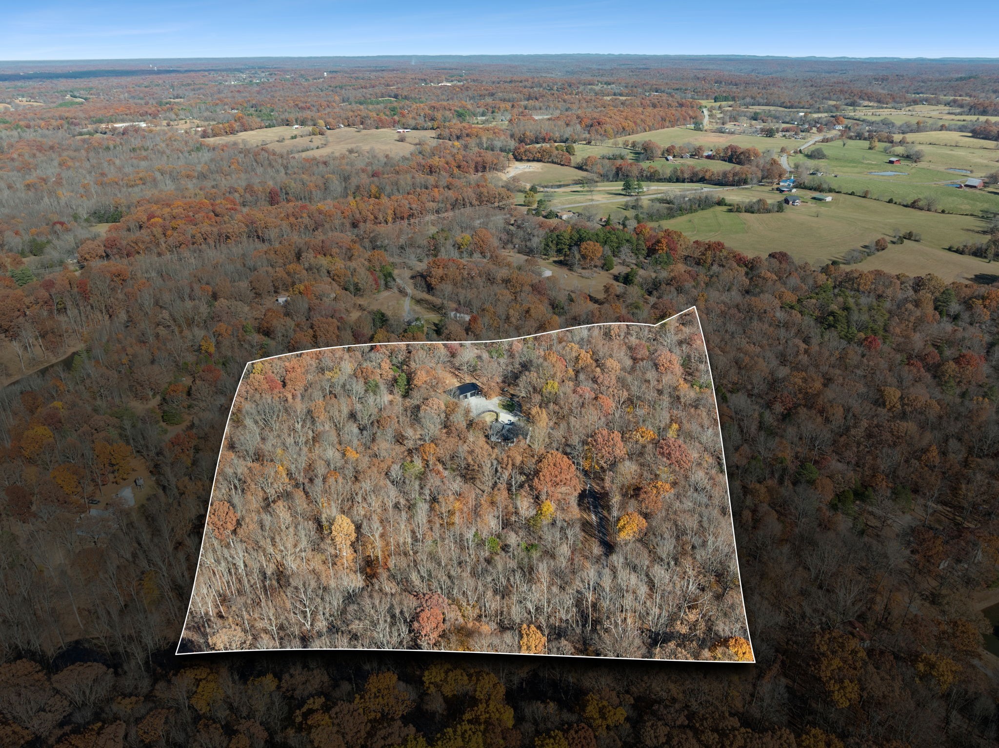 7340 Bradford Road Primm Springs, TN 38476 - Photo 34 of 36 an aerial view of residential house with outdoor space
