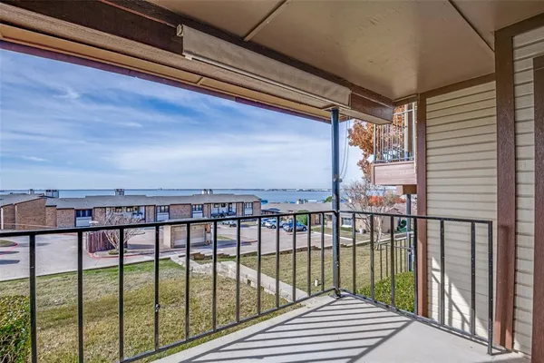 a view of city from a balcony